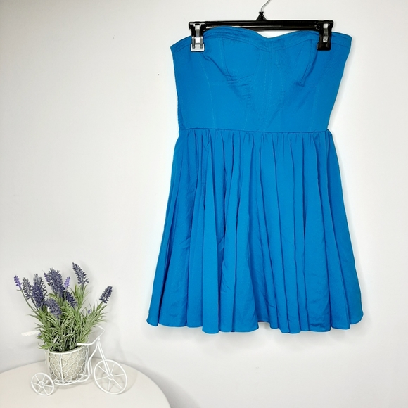 Greylin strapless blue dress, size M - Picture 2 of 7
